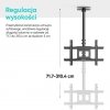 ONKRON N2L-B Uchwyt sufitowy obrotowo-pochylny do ekranu 32-80 maks 68 kg czarny
